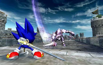 Sonic and the Black Knight screen shot game playing
